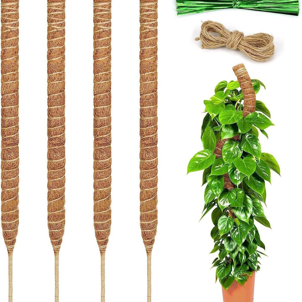 DIY Bendable Hemp Rope Plant Support Stick for Climbing Vines and Green Radishes