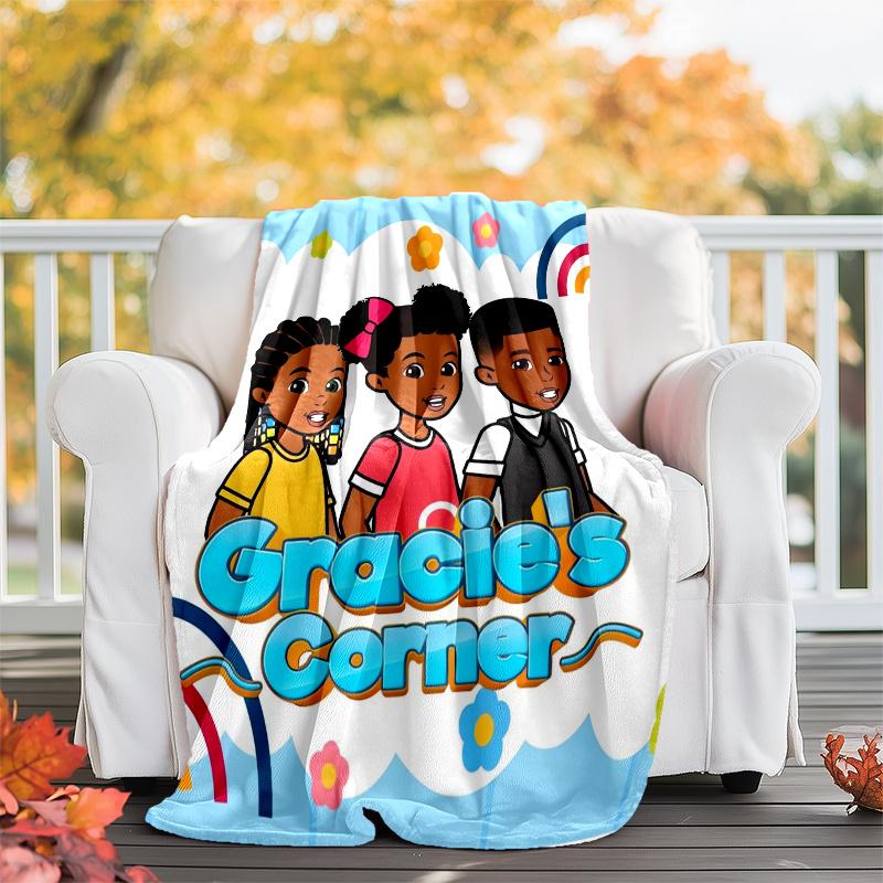 Gracie's Corner Theme Printed Blanket,Perfect for Couch, Bed, Travel & Outdoor Use | Machine Washable, Cozy & Durable.