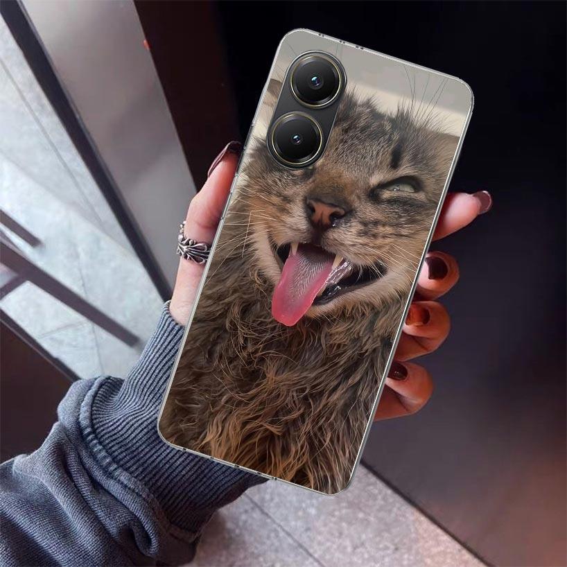Pet Cat Funny Memes Phone Case For Xiaomi Poco X7 X6 X5 Pro F7 Ultra Redmi 15C 15 13 13C 12 12C 10 10A 10C 9 9A 9C 9T Shell Poco