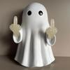 3D Middle Finger Cute Ghost Night Light Halloween Resin Ghost Figurines Funny Cute For Home Prank Gifts 2025 Halloween Ornament