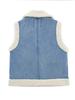 Winter Warm Waistcoat Jacket Women Thick Patchwork Female Vest Autumn Winter Lapel Fleece Pocket Sleeveless Lady Streetwear