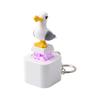 Seagull Shape Keychain with Sound Function Rechargeable Keyboard Key USB Charging Decorative Accessory for Bags and Keys