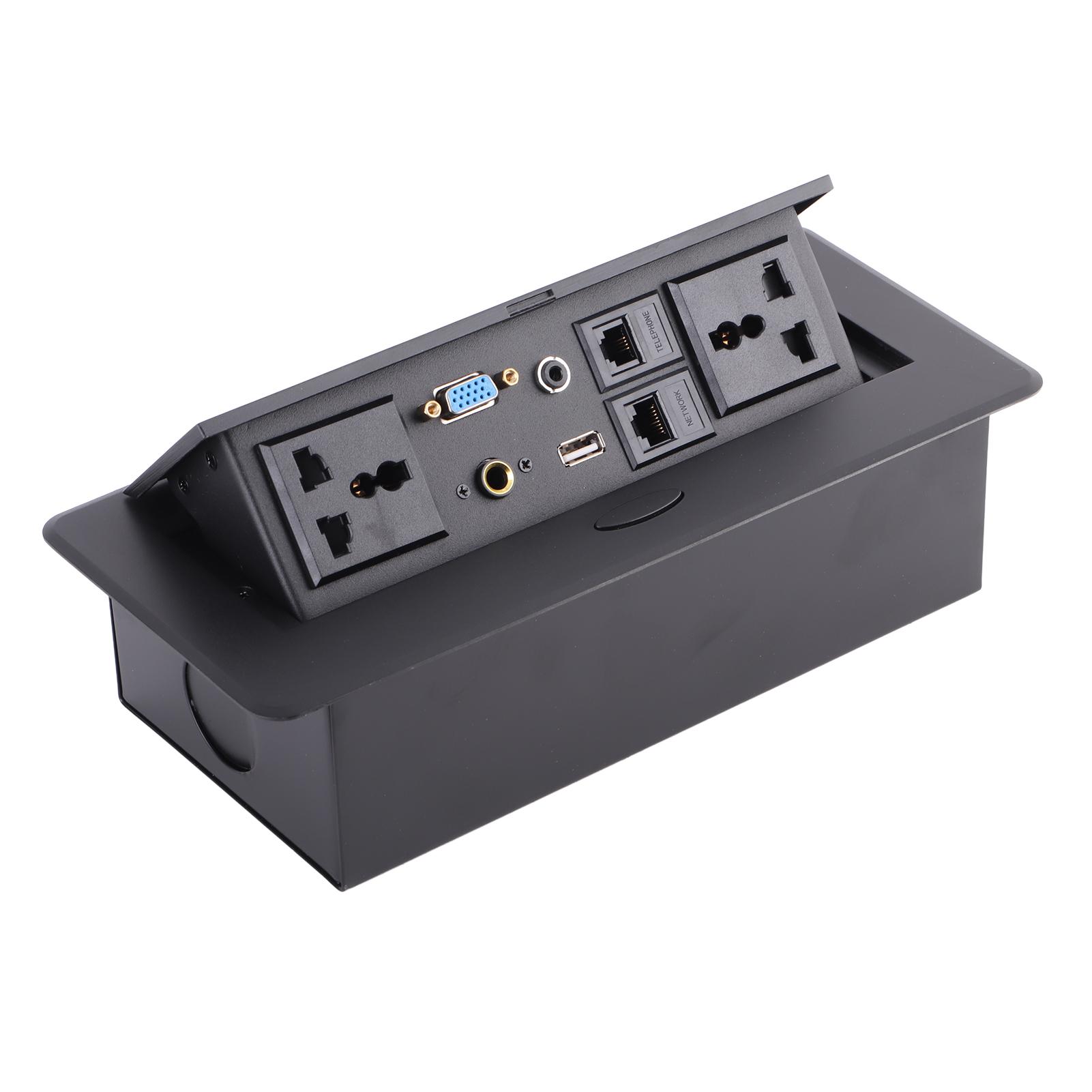 

Настольная соединительная коробка, утопленная в корпус, выдвижная розетка с аудио HD-мультимедийным интерфейсом для офиса и школы
