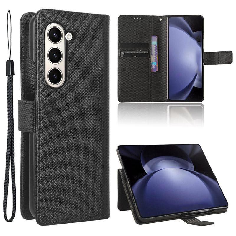 For Samsung Galaxy Z Fold6 5G Case PU Leather+PC Phone Cover with Wallet