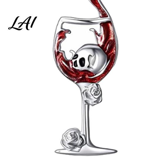 Creative Skeleton Ear Jewelry 1 Pair Funny Halloween Wine Glass Skull Earrings Gothic Music Festival Dangle Drop Statement for Women Holiday