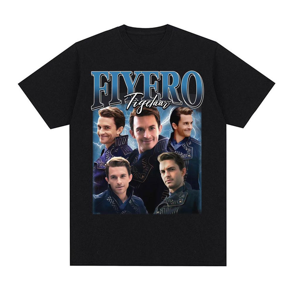 25/26 Summer Jonathan Bailey Prince Fiyero T-shirt, Evil Broadway Music Graphic T-shirt, Retro Style Pure Cotton Print T-shirt S