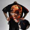 Camisetas de Verão Masculinas Demon Slayer Japonês Gráficos Roupas Moda Y2K Oversized 100% Algodão Manga Curta Tops Camiseta