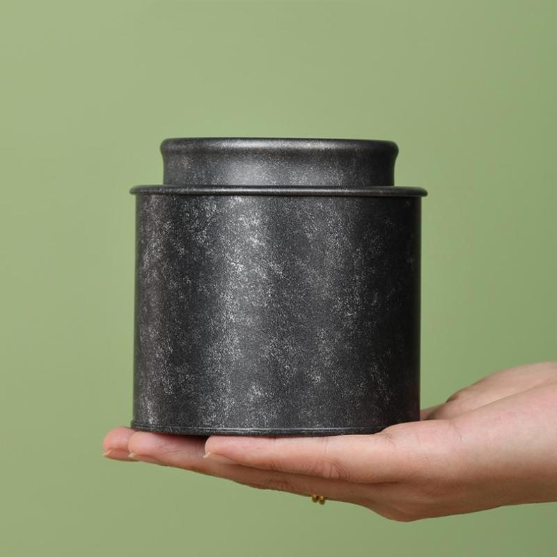 Portable Mini Matcha Powder Can Thick Tinplate Tea Sealed Jar Spice Storage Box Container Box Kitchen Gadgets Household