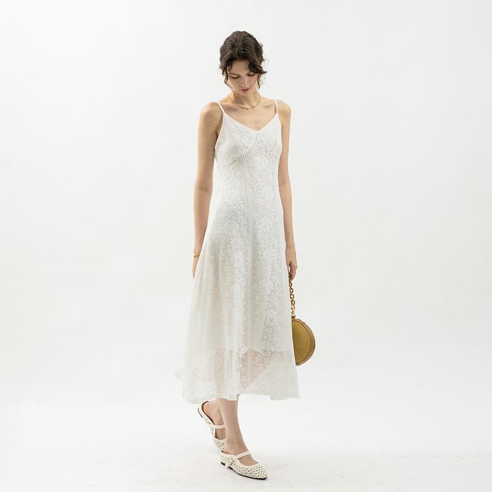 WEDNESDAY DELIGHT Wd_Floral Lace Camisol Dress_2Color