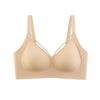 Red Seamless Wireless Bra with Crisscross Neckline and Adjustable Straps