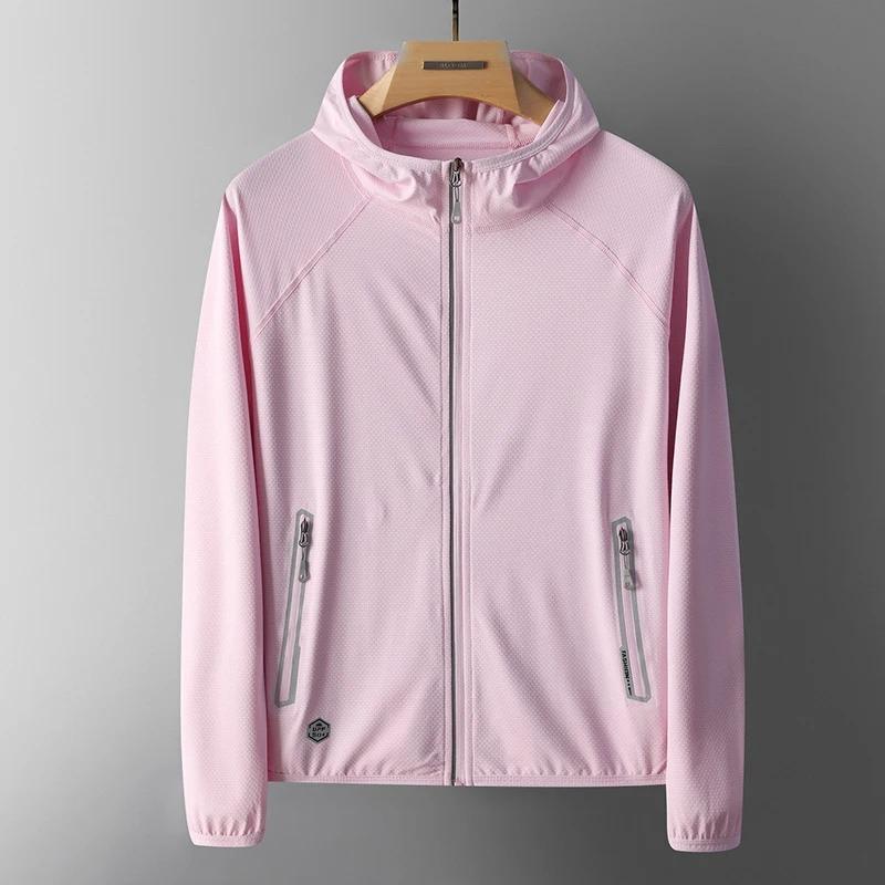 Summer UV Protection Hoodie Unisex Breathable Ice Silk Outdoor Sports Couple's Beach Street Style Lightweight Jacket