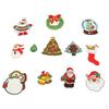 12 Pieces Cute Christmas Series Embroidery Sew On Bag Clothes Applique Craft Transfer