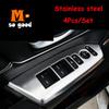 Stainless Steel 2017 2018   for Honda CR-V CRV Car Door Armrest Window Glass Lift Switch Button Cover Trim Accessories