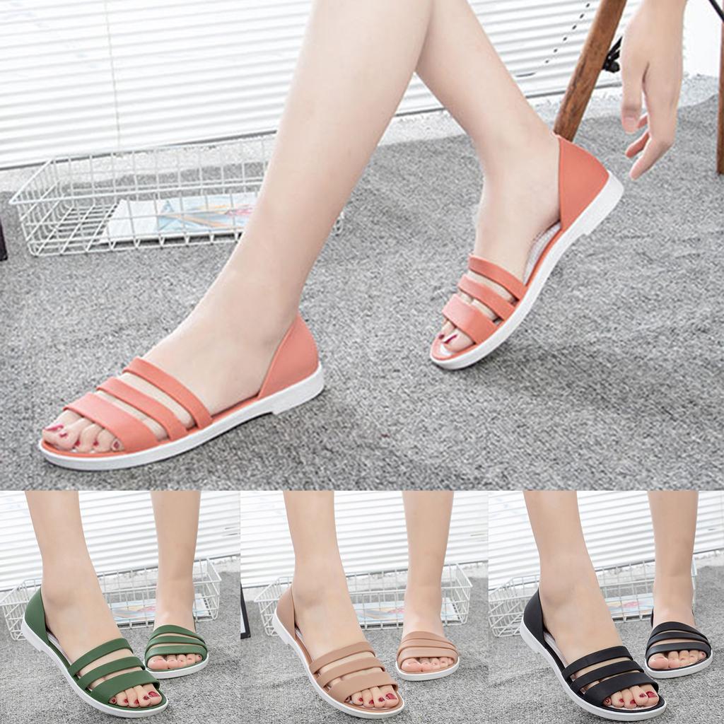 Women's Flat Beach Sandals Slip On Summer,Summer Vacation Women's Casual Flat Slides Perfect Beach & Pool Footwear Summer Travel