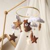 Felt Animal Crib Mobile Hanging Ornament, Baby Crib Stroller Hanging Toy, Hand-Eye Coordination Crib Bell