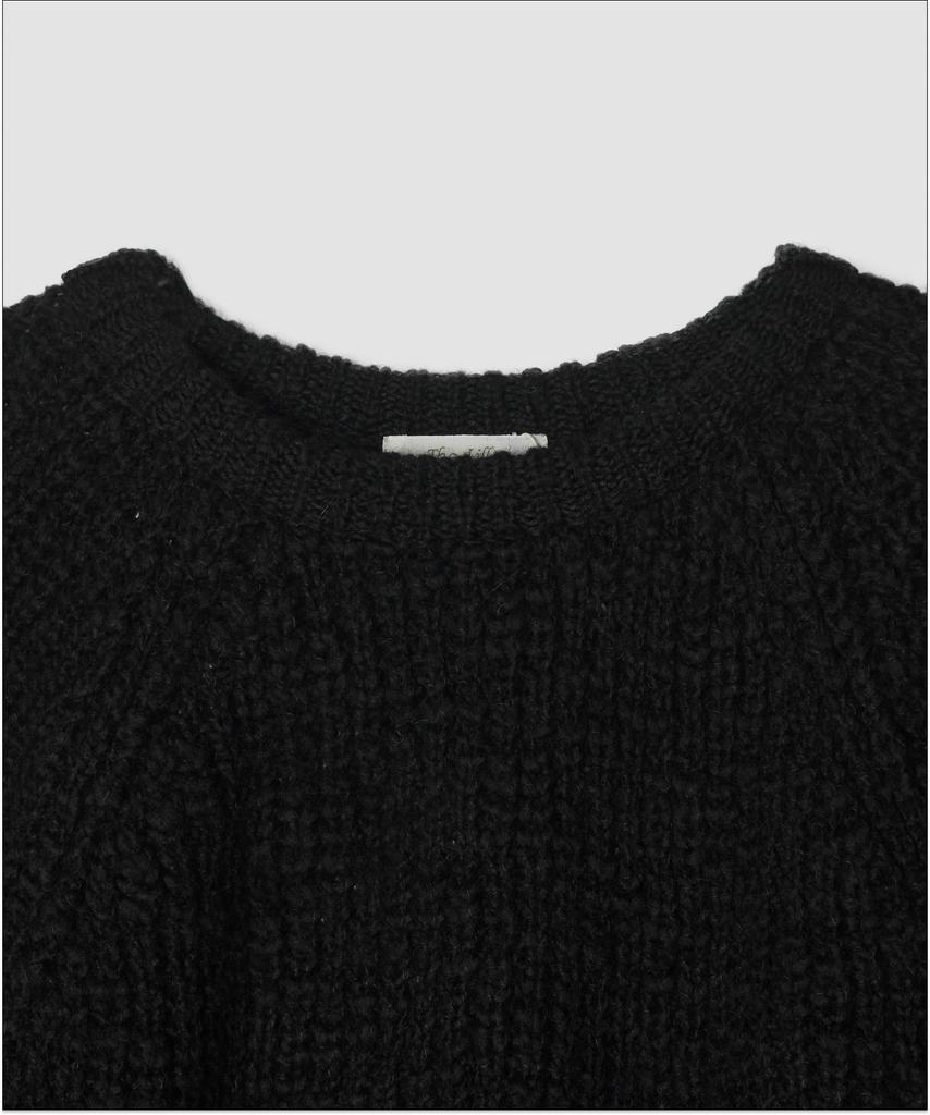 Deolil Popcorn Round Knit_Black