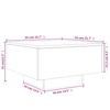 Black minimalist style sofa table for living room, outdoor coffee table, balcony lounge table, decorative display table, 55 x 55 x 31 cm