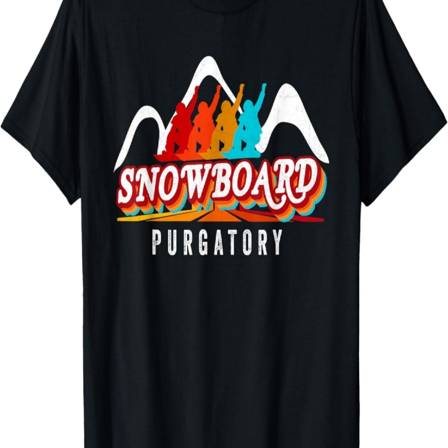 Purgatory Snowboard Colorado Retro Snowboarding 1970s Style T-Shirt S чёрный