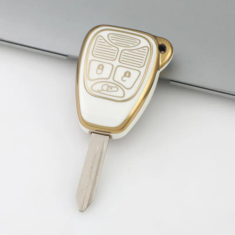 For Jeep Grand Cherokee Wrangler JK Commander for Dodge Nitro Calibe for Chrysler 300C Pacifica TPU Key Cover Case Cap