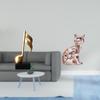 Resin Cat Music Note Sculpture Creative Animal Figurine Art Craft Tabletop Ornament Centerpiece for