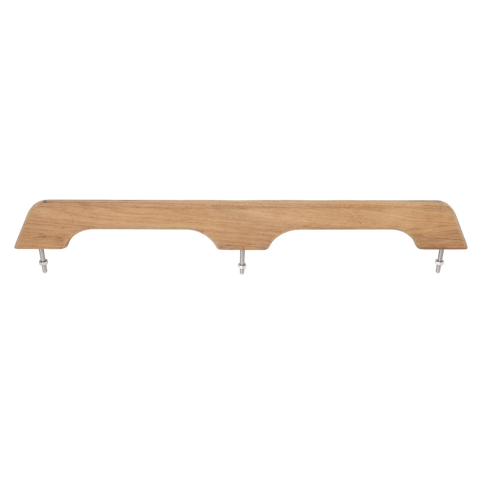 

Teak Handrail 2 Loop 22 Inch Sturdy Rot Resistant Wooden Boat Grab Handle for Marine RV Boating