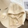 Thicken Knitted Balaclava Drawstring Skull Cap Beanie Korean Style Winter Hat  Women Girl
