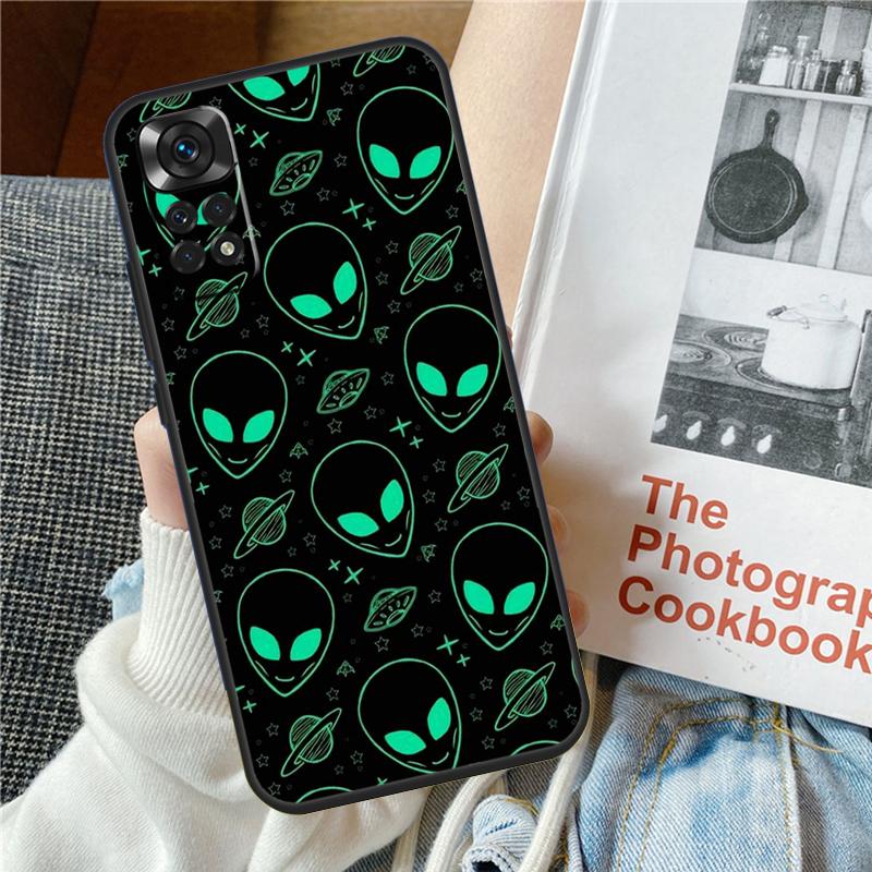 Cartoon Alien Phone Case For Redmi Note 12 11 10 9 8 Pro 8T 9S 10S 11S 12S 9A 10A 9C 10C 12C 13C Cover