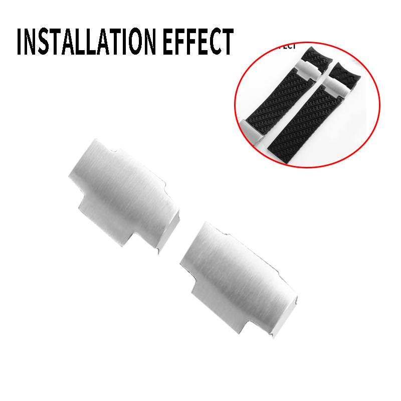 

For Ulysse Nardin DIVER 263 Strap Stainless steel metal connectors Steel particles Silicone Rubber Watchband accessories 22mm 22mm