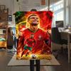 1PC CR7 Cristiano Ronaldo Patterned Flannel Blanket Suitable For All Seasons for Home Decor Warmth and Comfort Gifts Holiday Present