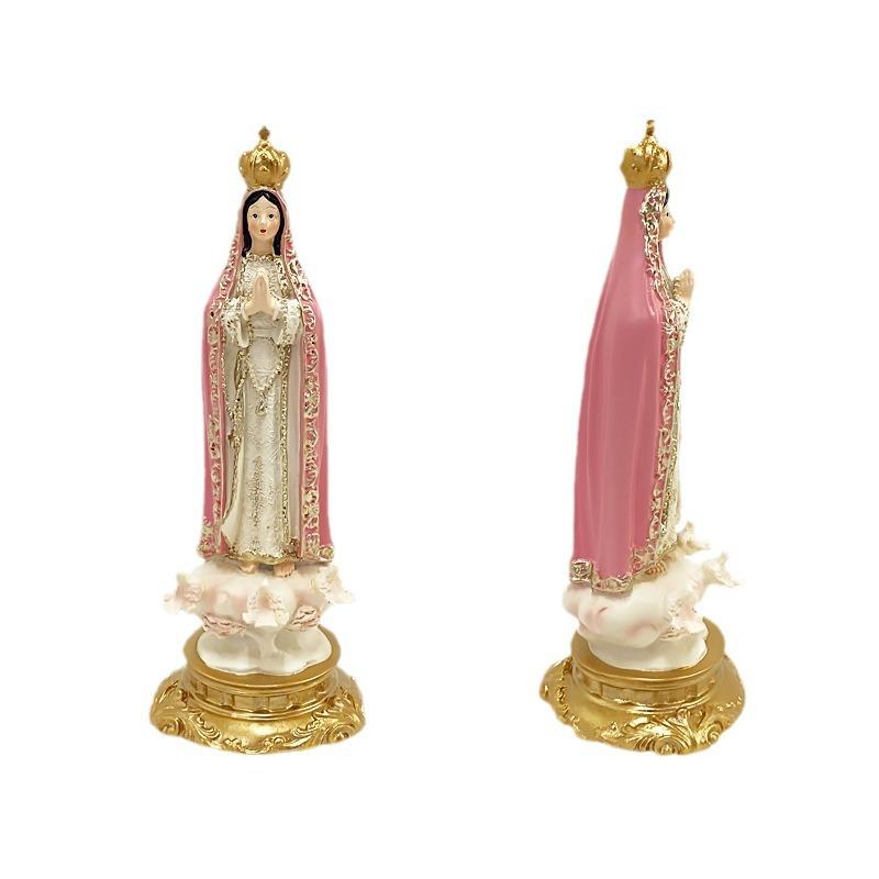 Katholische Statue Unsere Liebe Frau von Fatima Statue Jungfrau Maria Figur Religiöse Geschenke Altar Dekoration Figur Ornamente handbemalt