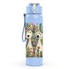 1PC Husky Dog Winter Forest Art Print 750ml Color Plastic Sports Water Bottle Leakproof Flip Straw Lid Suitable for Sports Office Home Use