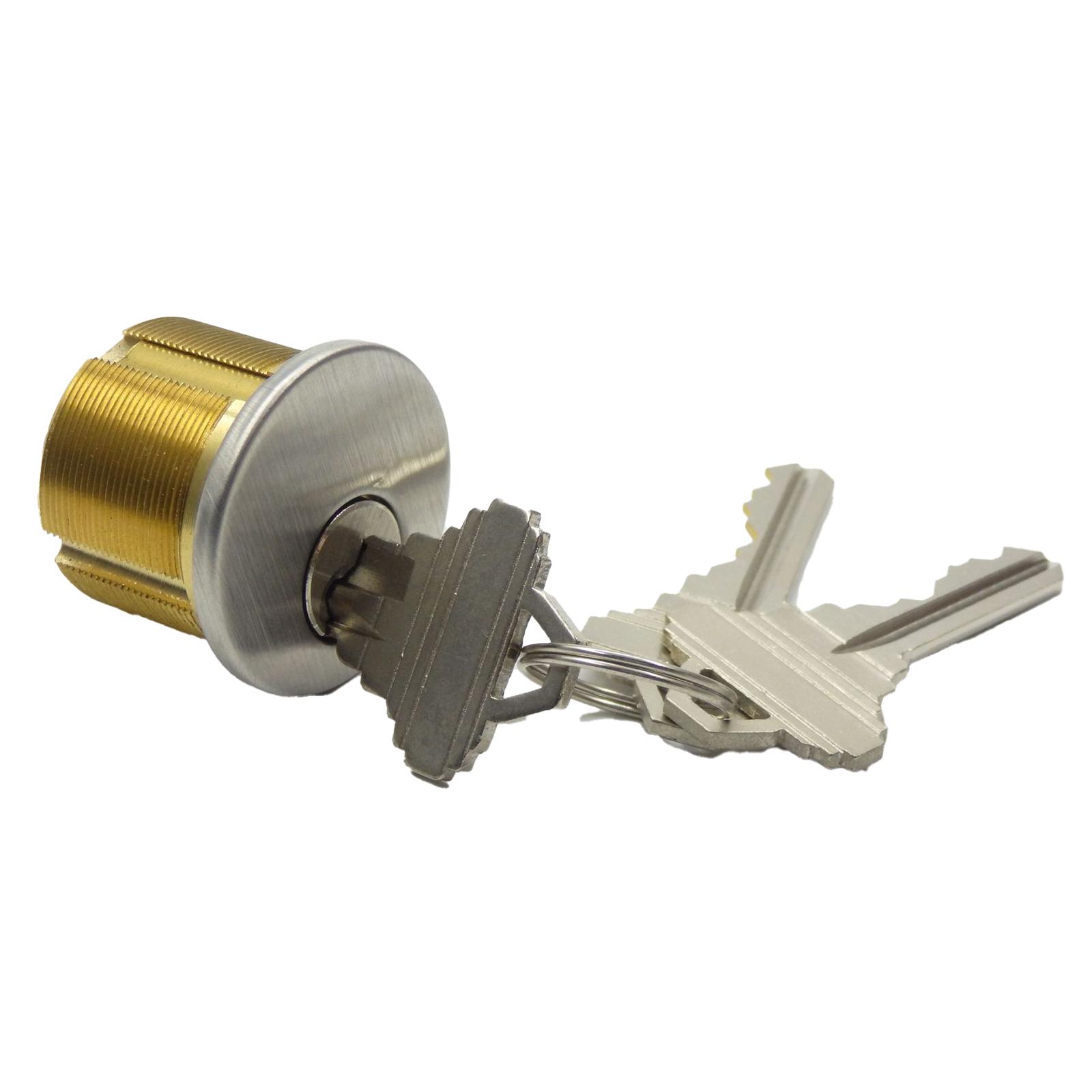 

Solid Brass 1 Inch Mortise Cylinder Lock Building Entry Lock Office Door Lock Cylinder Metal Lock for Commercial Door 1