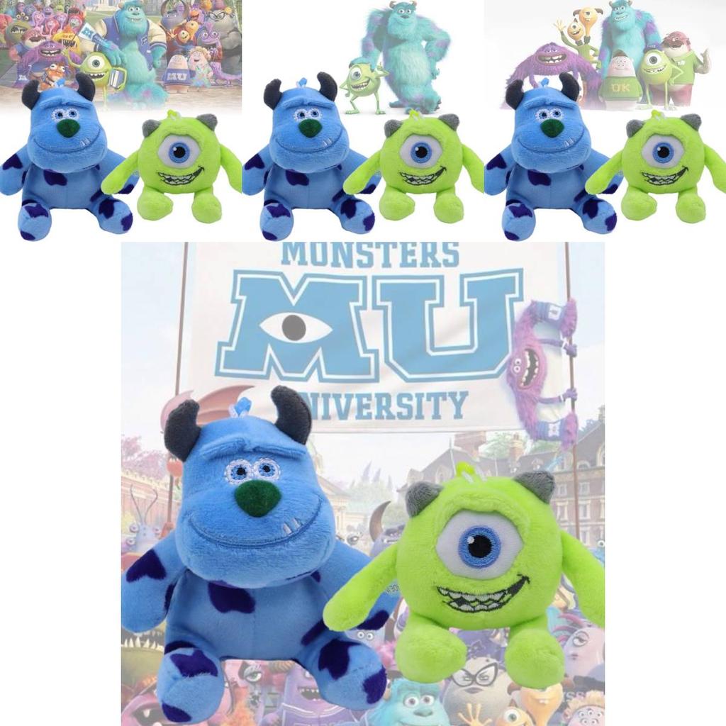 Adorable Monsters University Mike Wazowski Sulley Plush Keychain With Soft Short Plush Material