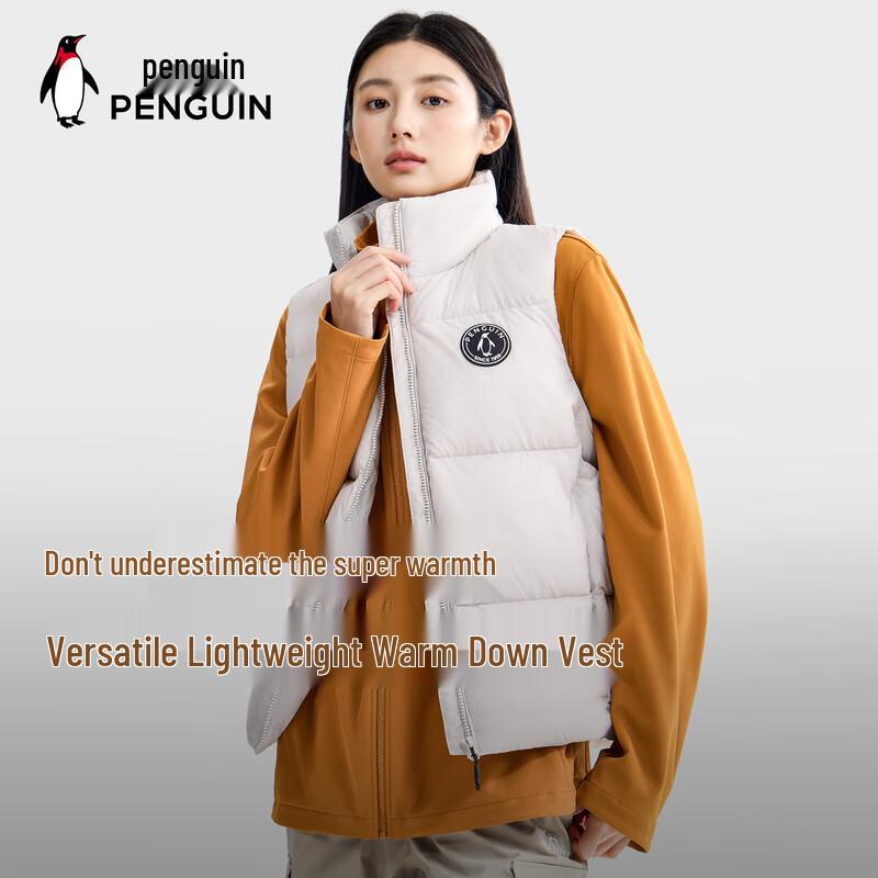 Penguin Camel Unisex Down Vest S