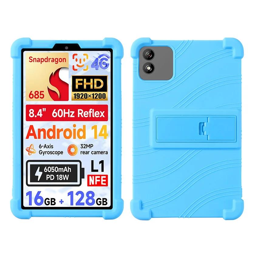 Pour tablette BNCF BPad Mini 8,4 pouces Housse en Silicone Souple pour Tablette - Écologique, Résistante aux Chutes et Durable bleu ciel