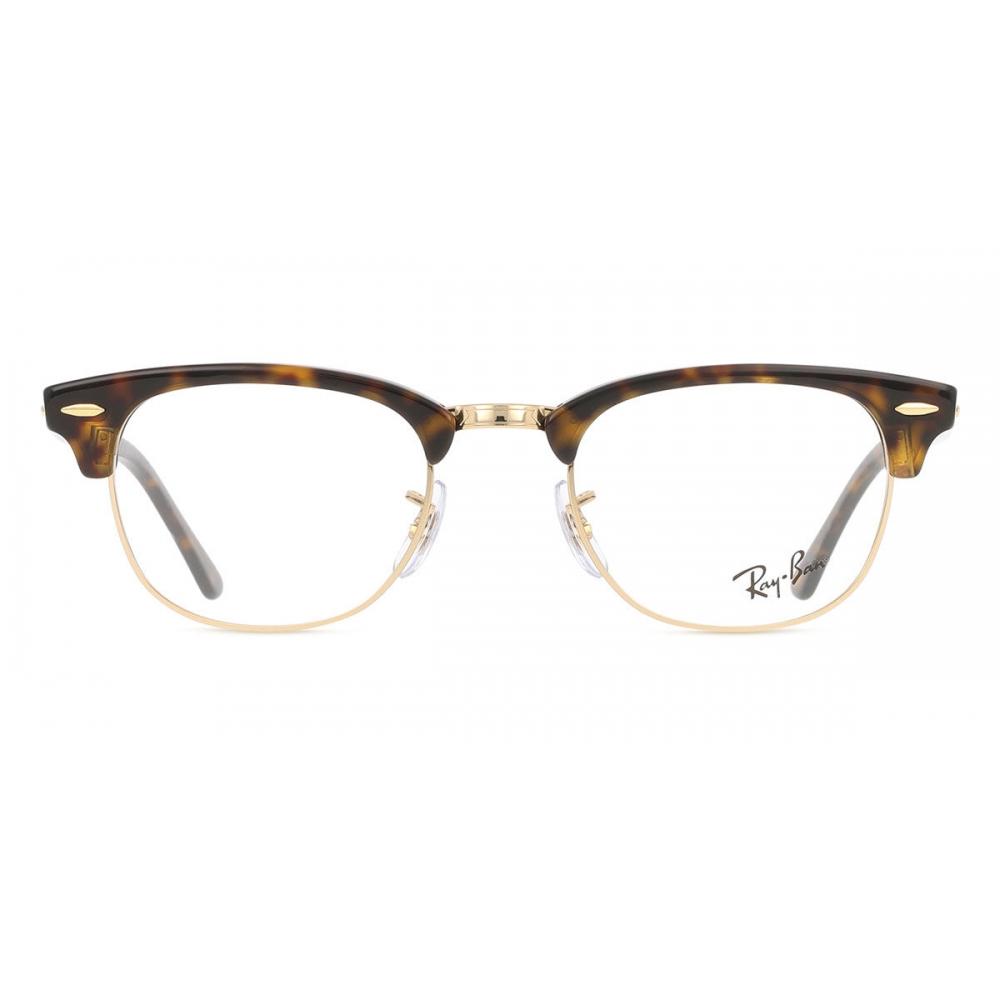 

Ray Ban Clubmaster Unisex Rx5154 8287 Eyeglasses Tortoise/Gold/49-21-140