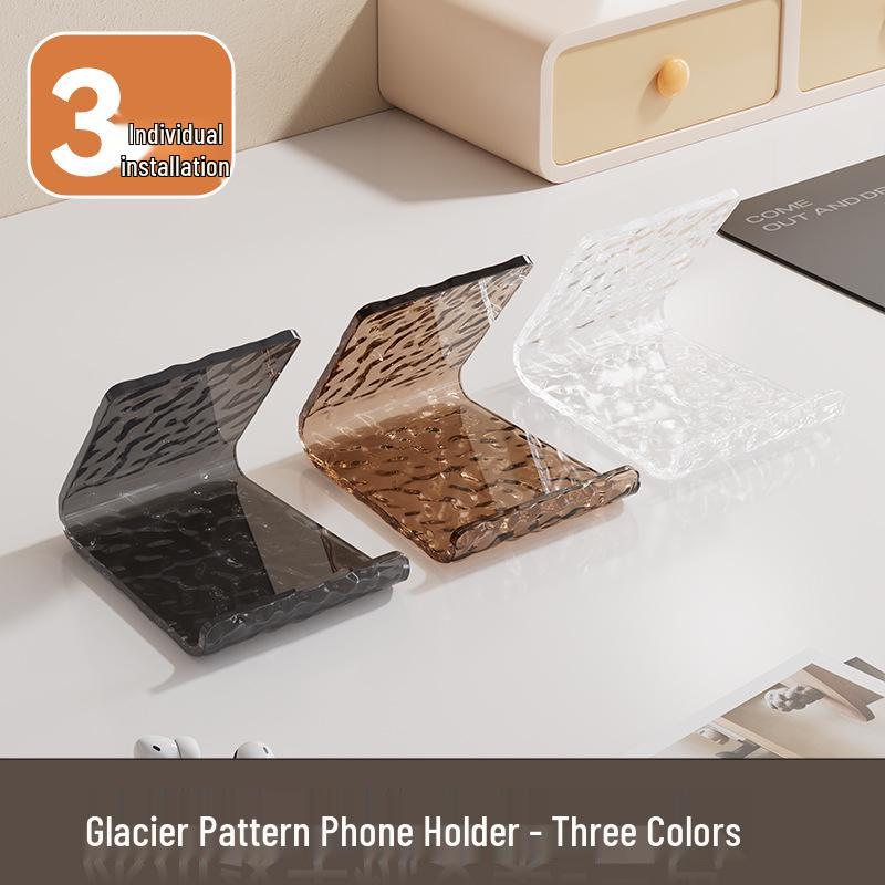 Glacier Pattern Phone & Tablet Holder: Desktop Ornament & Portable TV Stand
