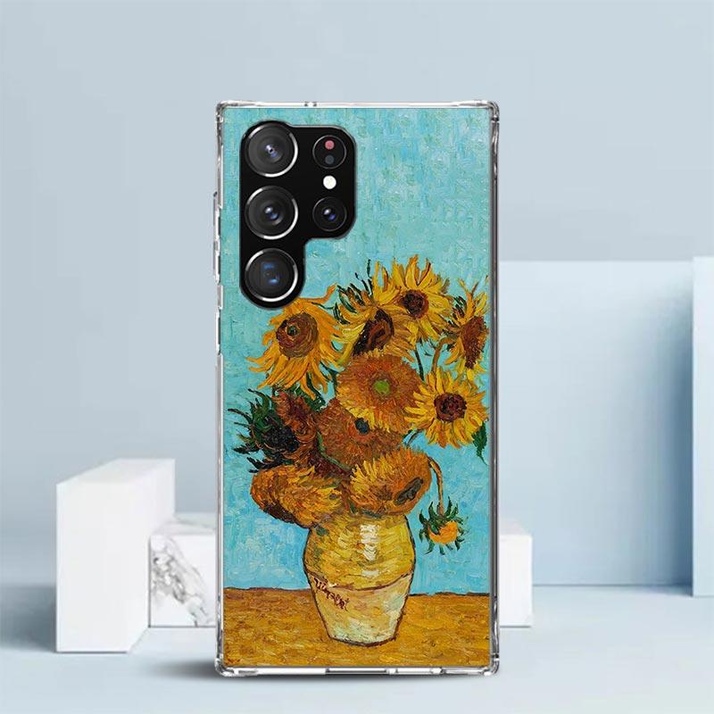 Van Gogh Oil Art Painting Phone Case For Samsung Galaxy S24 S25 Edge S26 Ultra S22 S23 Plus S21 + S20 FE Soft TPU Back Cover Gal