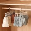 Socks Drying Rack with 10 Clips Multi-Function Dormitory Student Home Balcony Drying Clips Underwear Drying Clips