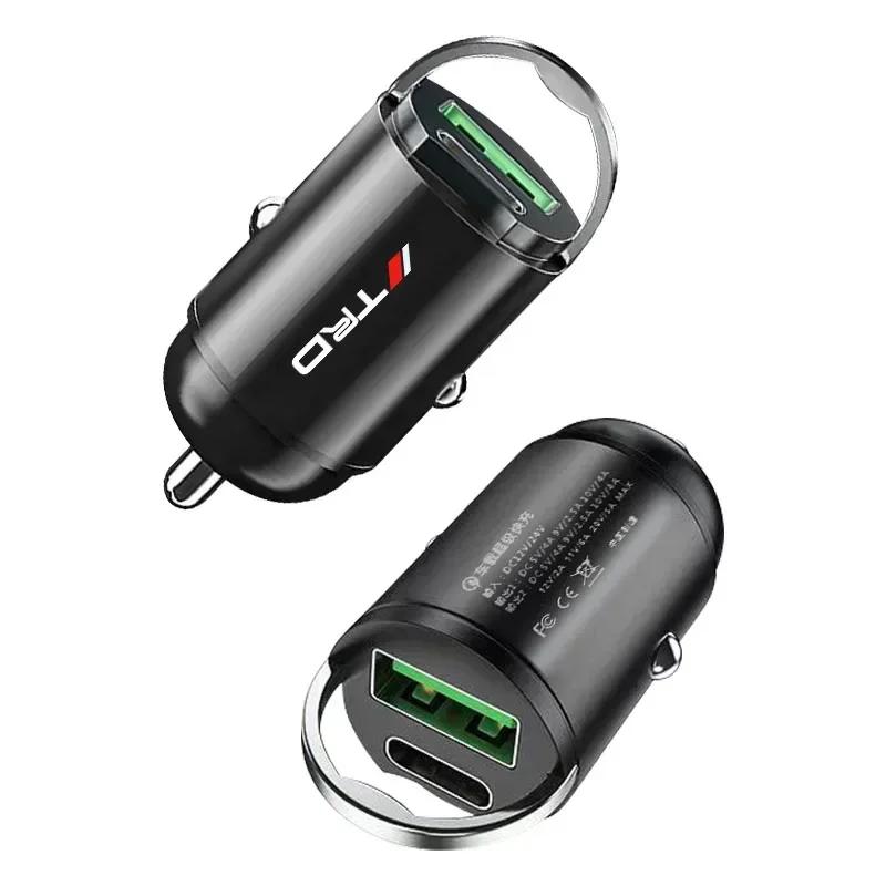 Micro Car Quick Charger Vehicle Cigarette Lighter Convert Plug Car Accessories For TRD Toyota C-hr Prado Rav4 Yaris Hilux Prius