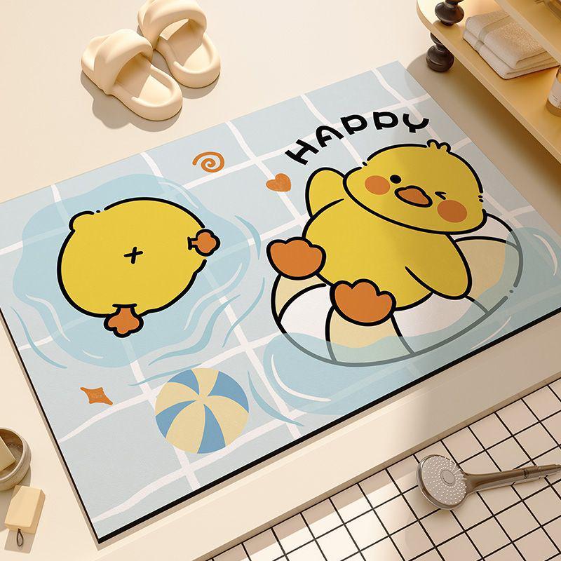 Diatom Mud Soft Absorbent Anti-Slip Quick-Dry Cute Bathroom Mat