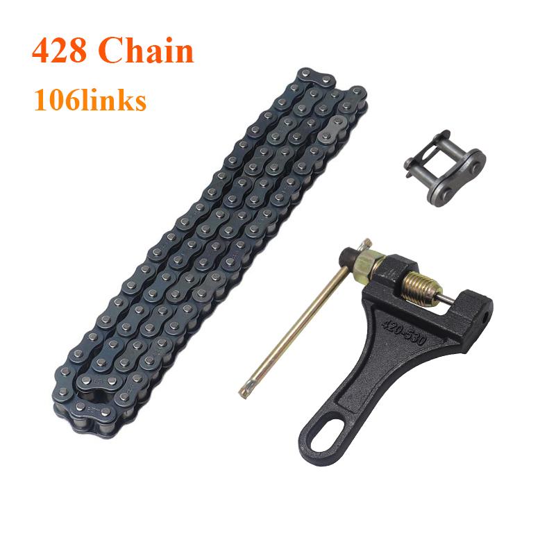 17MM 14T 15T 16T 17T Kettenrad vorne +76mm 41T 428 Kettenrad hinten + 428 106 Glieder Kette für ATV Quad Dirt PIT PRO Bike ATV