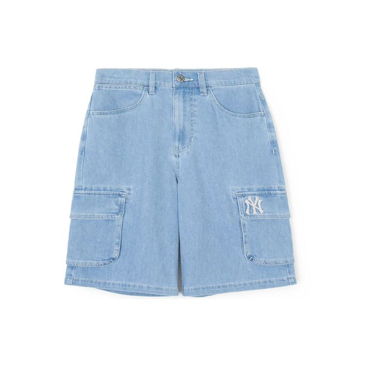 MLB New York Yankees Unifarbene Lässige Jeansshorts Unisex-Shorts Blau 3ADPB0443-50BLL XS gray