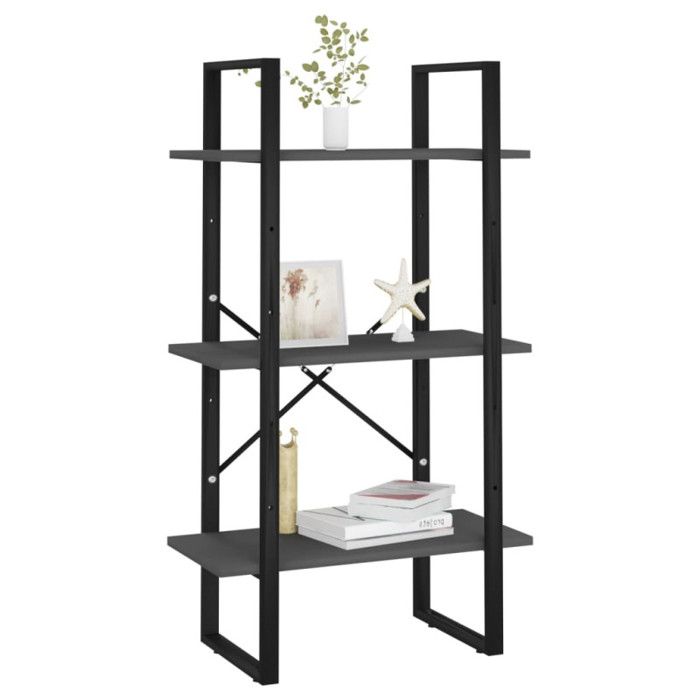 VidaXL Étagère de rangement Gris 60x30x105 cm Aggloméré