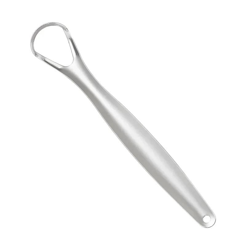 1Pc Stainless Steel Tongue Scraper Cleaner for Fresh Breath Oral Hygiene Coated Tongue Toothbrush Care Tool