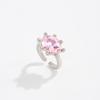 Shiny Candy Color Statement Ring Stackable Finger Ring Gift Oval Shape Rhinestone Ring  Daily Wear