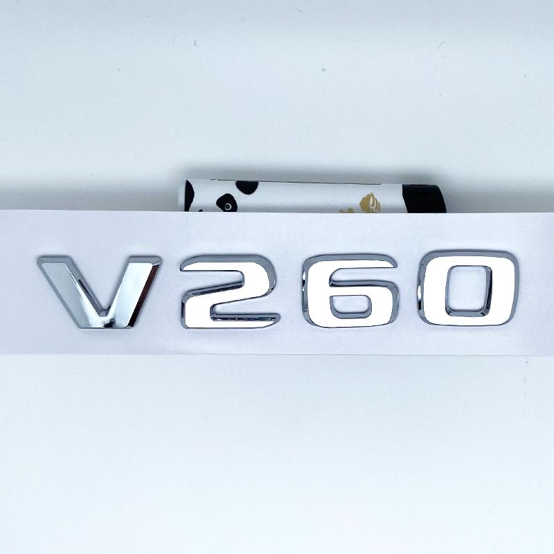 

3D Letters V260L V220d V250d V300d Emblem for Mercedes Benz V W447 Car Fender Badge Trunk Nameplate Logo Sticker