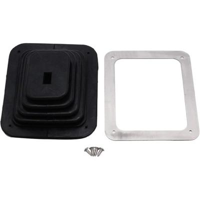 Kit de soufflet de levier de vitesse en caoutchouc avec plaque chromée 5 5/8" X 6 3/4"