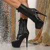 15cm Sexy Women Shoes Pole Dance Shoes Pumps Party Club Platform High-heeled Shoes Model Boots Suede Shoes