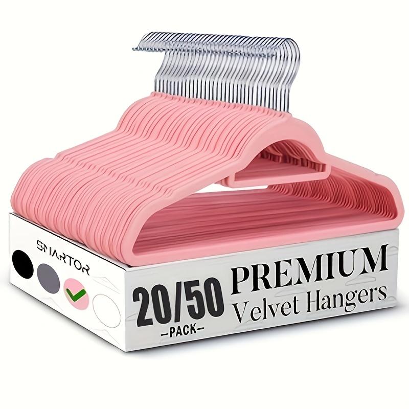 20/50 Stück Samtbügel mit 360° drehbaren Haken, rutschfeste platzsparende Kleiderbügel für Mäntel, Hosen & Anzüge